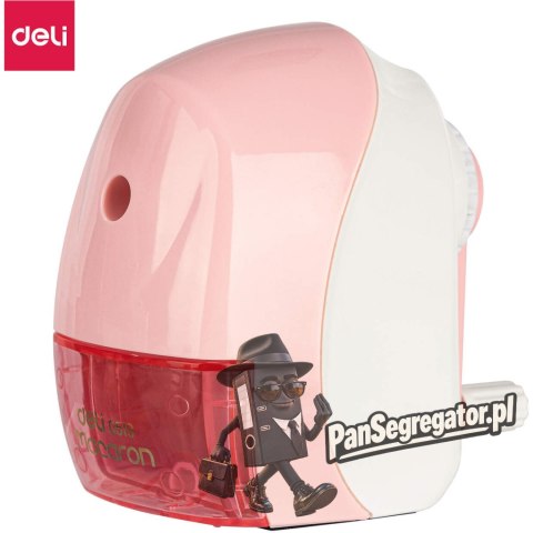 Temperówka ręczna na korbkę MACARON różowa 0519 PINK DELI