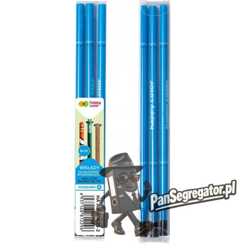 Wkłady do długopisu wymazywalnego (3szt) niebieski AKR67K35-3 HAPPY COLOR