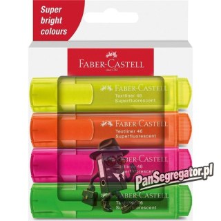 Zakreślacz 1546 4 kolory neonowe opakowanie kartonowe 254644 FABER-CASTELL