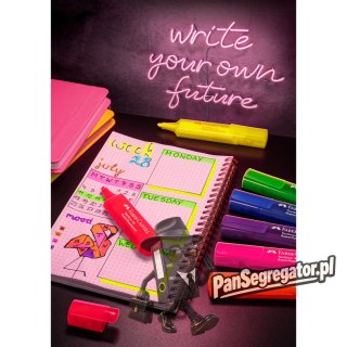 Zakreślacz 1546 8 kolorów super NEON 254601 Faber-Castell