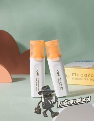 Zakreślacz 15mm MACARON pomarańczowy S621S orange DELI