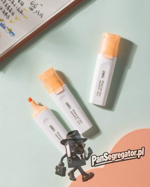 Zakreślacz 15mm MACARON pomarańczowy S621S orange DELI