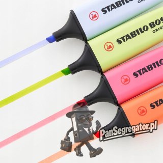 Zakreślacz BOSS 4szt. pastel w etui z zawieszką 70/4-3 STABILO (czerwony,c.różowy,niebieski,limonkowy)
