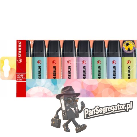 Zakreślacz BOSS 70/8-3 Pastel etui 8 szt. STABILO