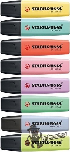 Zakreślacz BOSS 70/8-3 Pastel etui 8 szt. STABILO
