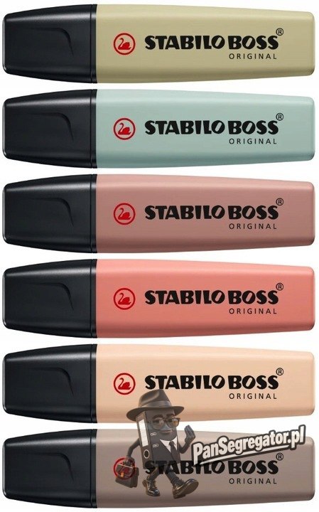 Zakreślacz BOSS ORIGINAL Nature COLOURS 70/6-2-2 mix 6 kolorów