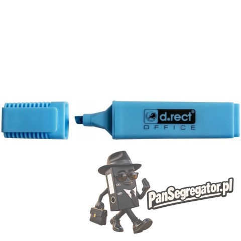 Zakreślacz D.RECT 1127 niebieski LEVIATAN 101003