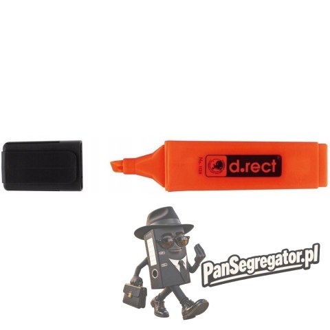 Zakreślacz D.RECT 1128 pomarańczowy 121004