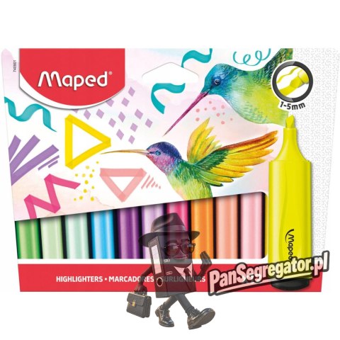 Zakreślacz FLUO PEPS mix kolorów 6 fluo+6pastel FR740901 MAPED
