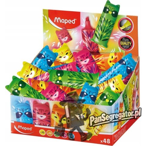 Zakreślacz Fluo Peps pocket mini friends (48 sztuk) mix kolorów 743638