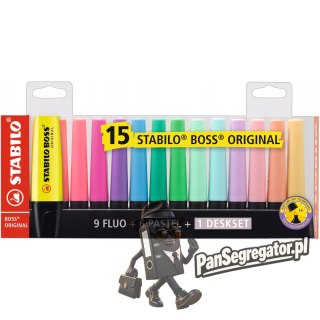 Zakreślacz STABILO BOSS 15kol. w etui 7015-01-5