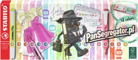 Zakreślacz STABILO SWING COOL pastel 18szt. podstawka na biurko 275/18-02