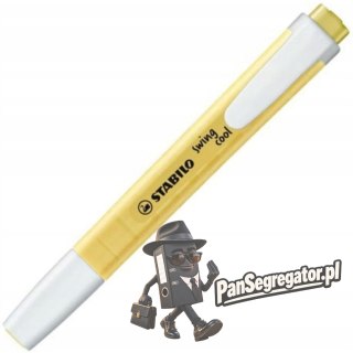 Zakreślacz STABILO swing cool 275/144-8 pastel mleczny żółty