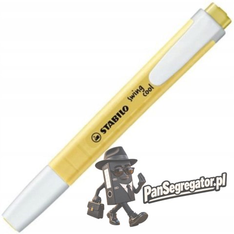 Zakreślacz STABILO swing cool 275/144-8 pastel mleczny żółty