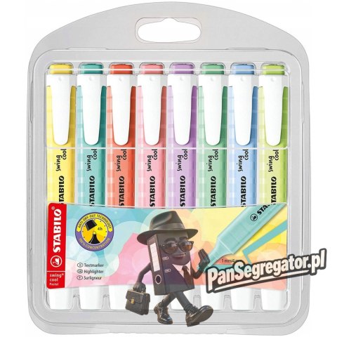 Zakreślacz STABILO swing cool pastel 8 szt. etui 275/8-08-1