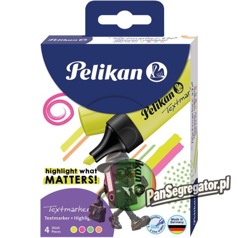 Zakreślacz TEXTMARKER 490 mix 4 kolory 400140874 PELIKAN
