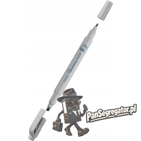 Zakreślacz dwustronny jasnoszary ILLUMINA FLEX SLW11P-NE PENTEL