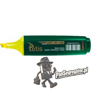 Zakreślacz płaski żółty KW015-Y TETIS