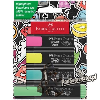 Zakreślacze 1546 4kolory edycja graffiti opakowanie kartonowe 254690 FABER-CASTELL