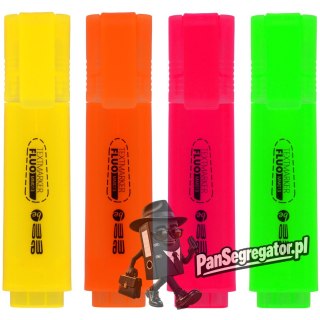 Zakreślacze MEMOBE neonowe 4 kolory w etui MM013-99