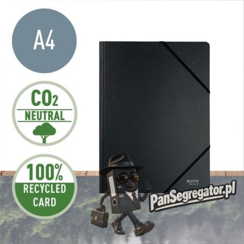Elastyczny Folder Recycle A4, czarna 39080095