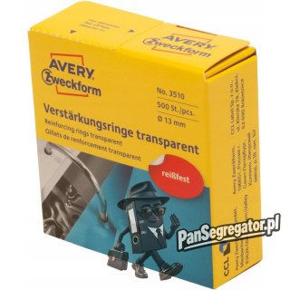 Etykieta pierścienie wzmacniające Q13mm przezroczyste 3510 AVERY ZWECKFORM