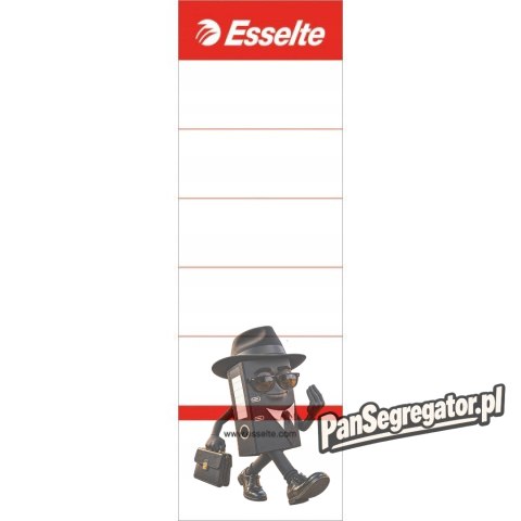 Etykiety grzbietowe do segregatorów 75mm (szerokość 50mm) białe 10sztuk 810801 ESSELTE