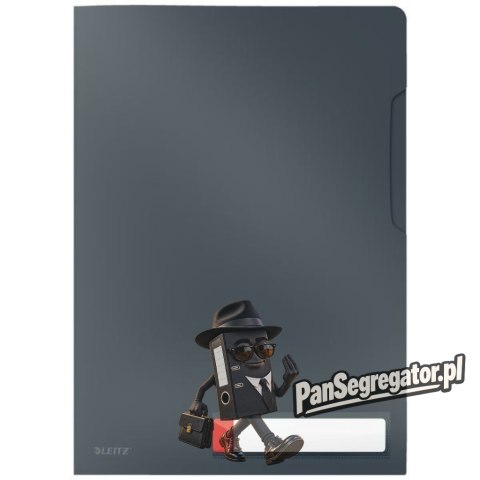 Folder A4 z kieszonką na etykietę, szara 47080089 LEITZ