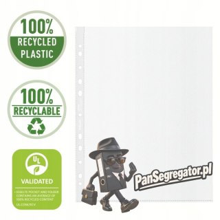 Koszulka groszkowa Recycled Premium PP 100 mic. A4 MAXI opakowanie 50sztuk 627504 ESSELTE