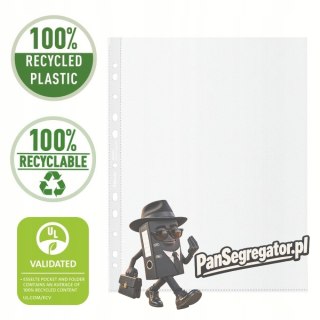 Koszulka groszkowa Recycled Premium PP 100 mic. opakowanie 100 sztuk A4 MAXI 627503 ESSELTE
