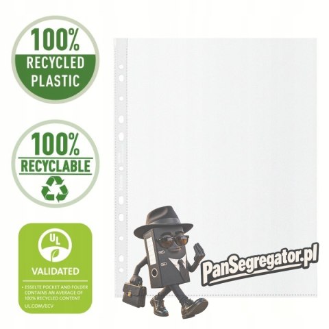 Koszulka groszkowa Recycled Premium PP 70 mic. A4 Maxi opakowanie 100sztuk 627494 ESSELTE