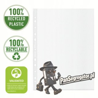 Koszulka groszkowa Recycled Premium PP 70 mic. A4 opakowanie 100sztuk 627493 ESSELTE