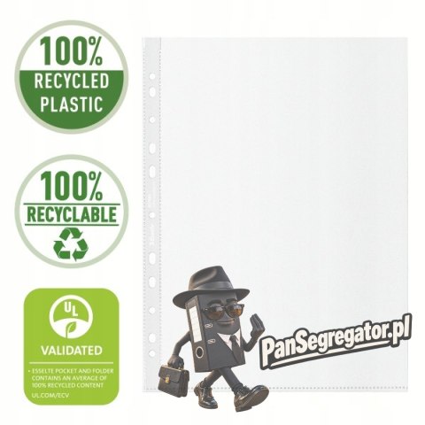 Koszulka groszkowa Recycled Premium PP 70 mic. A4 opakowanie 100sztuk 627493 ESSELTE