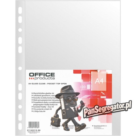 Koszulka krystaliczna A4 40mic (100szt.) 21142215-90 OFFICE PRODUCTS