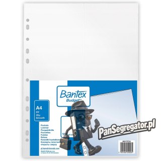 Koszulka krystaliczna A4 40mic (100szt.) folia 400175724 BANTEX BUDGET