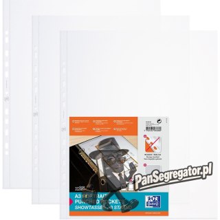 Koszulki groszkowe na dokumenty A3 120mic pionowe 25 sztuk 400005480 OXFORD
