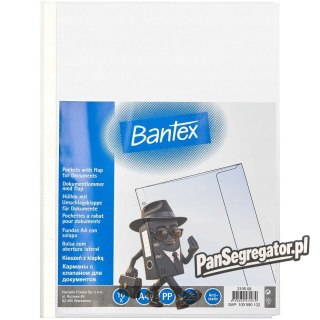 Koszulki groszkowe z klapką A4 110 mic. (10szt) BANTEX 100550132