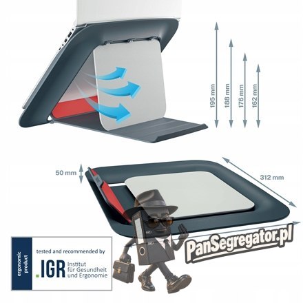 Podstawka pod laptopa Ergo Cosy szara 64260089 LEITZ