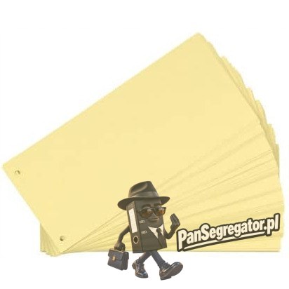Przekładki do segregatora kartonowe 1/3 A4 105x240mm żółte 100 sztuk 100205026 OXFORD