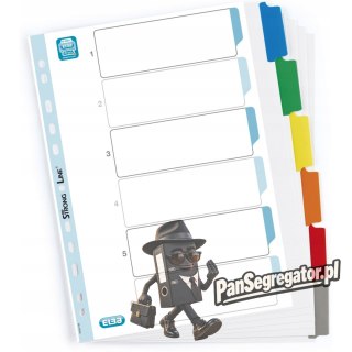 Przekładki kartonowe A4+ MYLAR 1-6 kolor 100204992 OXFORD