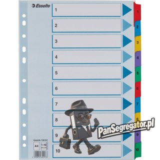 Przekładki kartonowe MYLAR A4 1-10 białe 100161 ESSELTE