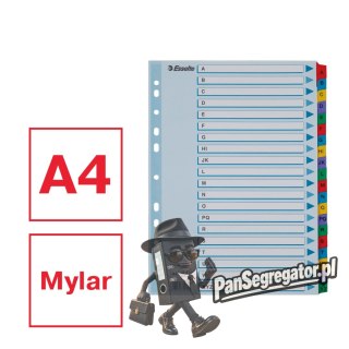 Przekładki kartonowe MYLAR A4 A-Z białe 100166 ESSELTE