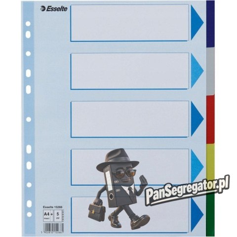 Przekładki plastikowe MAXI z PP 5 kart 15266 ESSELTE