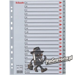 Przekładki plastikowe szare PP A4 A-Z alfabetyczne 100112 ESSELTE