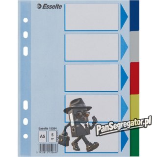 Przekładki plastikowe z PP A5 5 kart 15264 ESSELTE