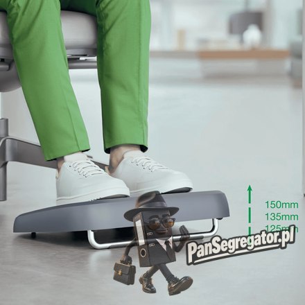 Regulowany podnóżek Leitz Ergo 80% plastiku z recyklingu szary 65460089