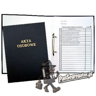Teczka do akt osobowych z zamkiem czarna zadrukowana 1824-339-029 WARTA