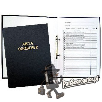Teczka do akt osobowych z zamkiem czarna zadrukowana 1824-339-029 WARTA