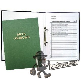 Teczka do akt osobowych z zamkiem zielona zadrukowana 1824-339-028 WARTA