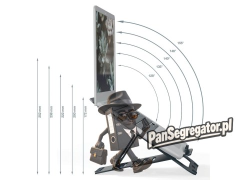Ultrapłaska aluminiowa podstawka pod laptopa Leitz Ergo z regulacją wysokości 63460089
